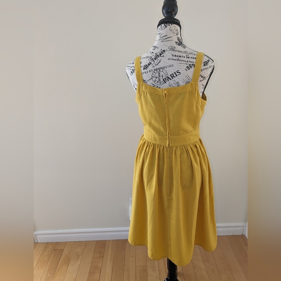 NWOT Mustard Yellow Dress - Picture 2 of 2